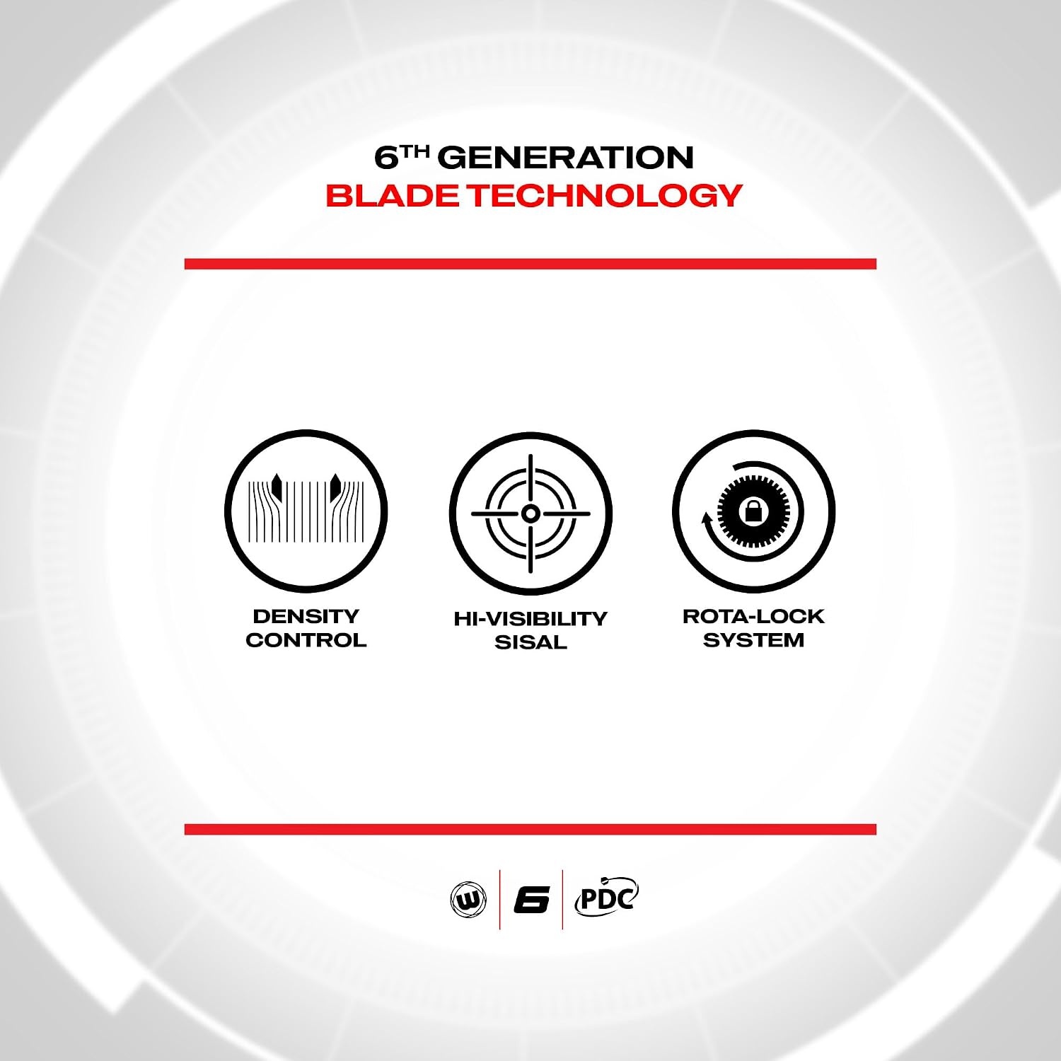 WINMAU Blade-serie – Professioneel steeldartbord Blade-serie – Officieel PDC-goedgekeurd steeldartbord – Blade X | 360 | Blade 6