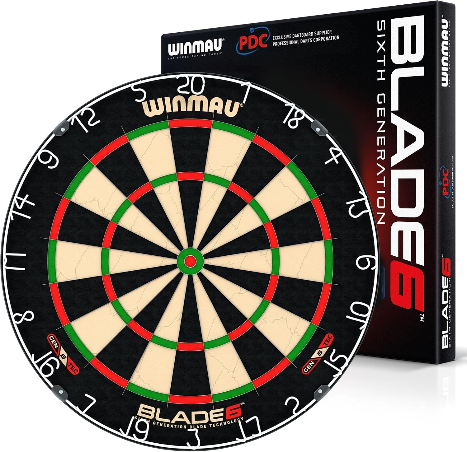 WINMAU Blade-serie – Professioneel steeldartbord Blade-serie – Officieel PDC-goedgekeurd steeldartbord – Blade X | 360 | Blade 6