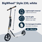 HUDORA Big Wheel Style 230 step - Inklapbaar - Wit