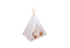Roze Zigzag Tipi Speeltent met Vloermat & Kussens - 34% Korting