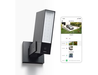 Netatmo NOC-AMZ Smart Outdoor Beveiligingscamera, Wi-Fi, geïntegreerde schijnwerper, bewegingsdetectie, nachtzicht, zonder kosten