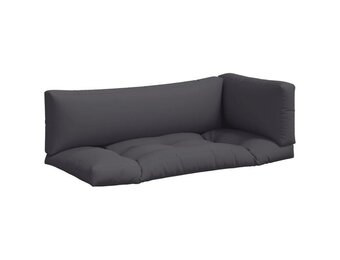 vidaXL Palletkussens 3 st stof antracietkleurig