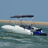 vidaXL Biminitop 3 bogen met zijwanden 183x(185-198)x137 cm
