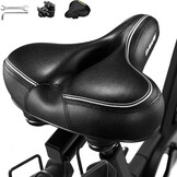 DAWAY C30 Comfortabel extra groot fietszadel, extra breed hometrainer, fietszadel voor dames, heren, senioren, universeel reservefietszadel voor MTB, e-bike, stadsfiets, racefiets, zacht schuim