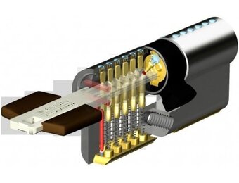 TESA TK153050L Europees profielcilinderslot 30x50 mm messing voor deuren en Europese profielsloten geschikt voor vervanging en nieuwbouw vervangen cilinderslot