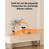 Primevolve Energiebesparende Kachel - 1800W PTC Keramische Oscillerende Kachels met 12-uurs Timer, Afstandsbediening, 4 Verwarmingsstanden en Thermostaat - Stille en Energiezuinige kachel