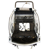 Fietskar kind - buggy - 2-zits - schokbreker - zwart wit