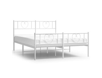 Wit Metalen Bedframe 120x190 cm met Korting