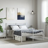 Wit Metalen Bedframe 120x190 cm met Korting