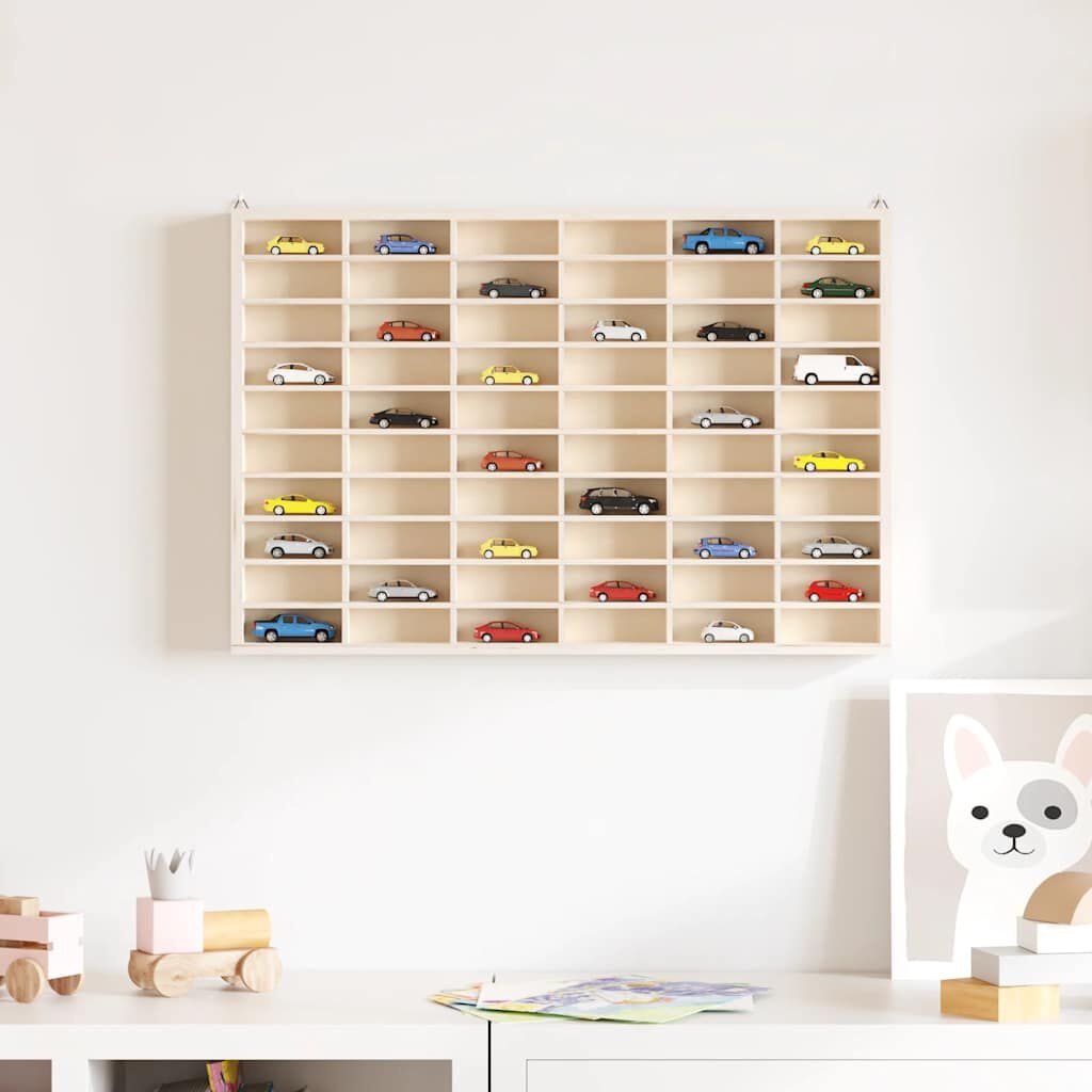 vidaXL Houten verzamelvitrine met 60 vakken 60x4,5x40,5 cm