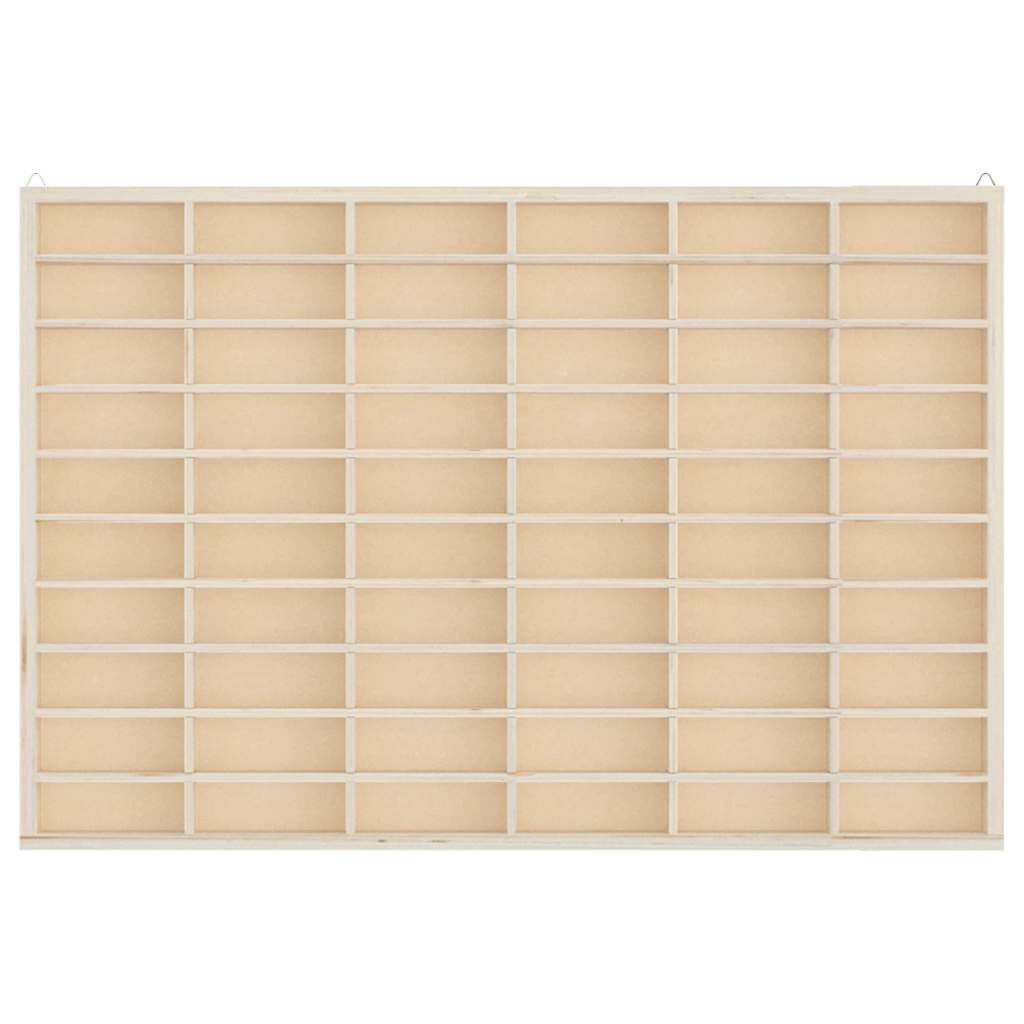 vidaXL Houten verzamelvitrine met 60 vakken 60x4,5x40,5 cm