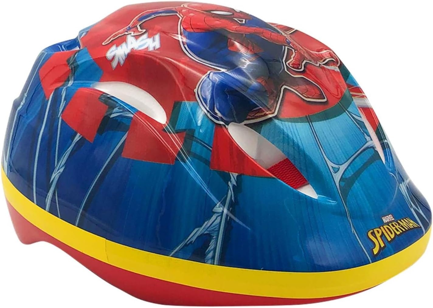 A.T.L.A.S. 12 inch Spiderman fiets met 2 remmen, decoratieve voorplaat, spatborden, behuizing en stabilisatoren + Spiderman-helm inbegrepen, rood zoals op de foto's