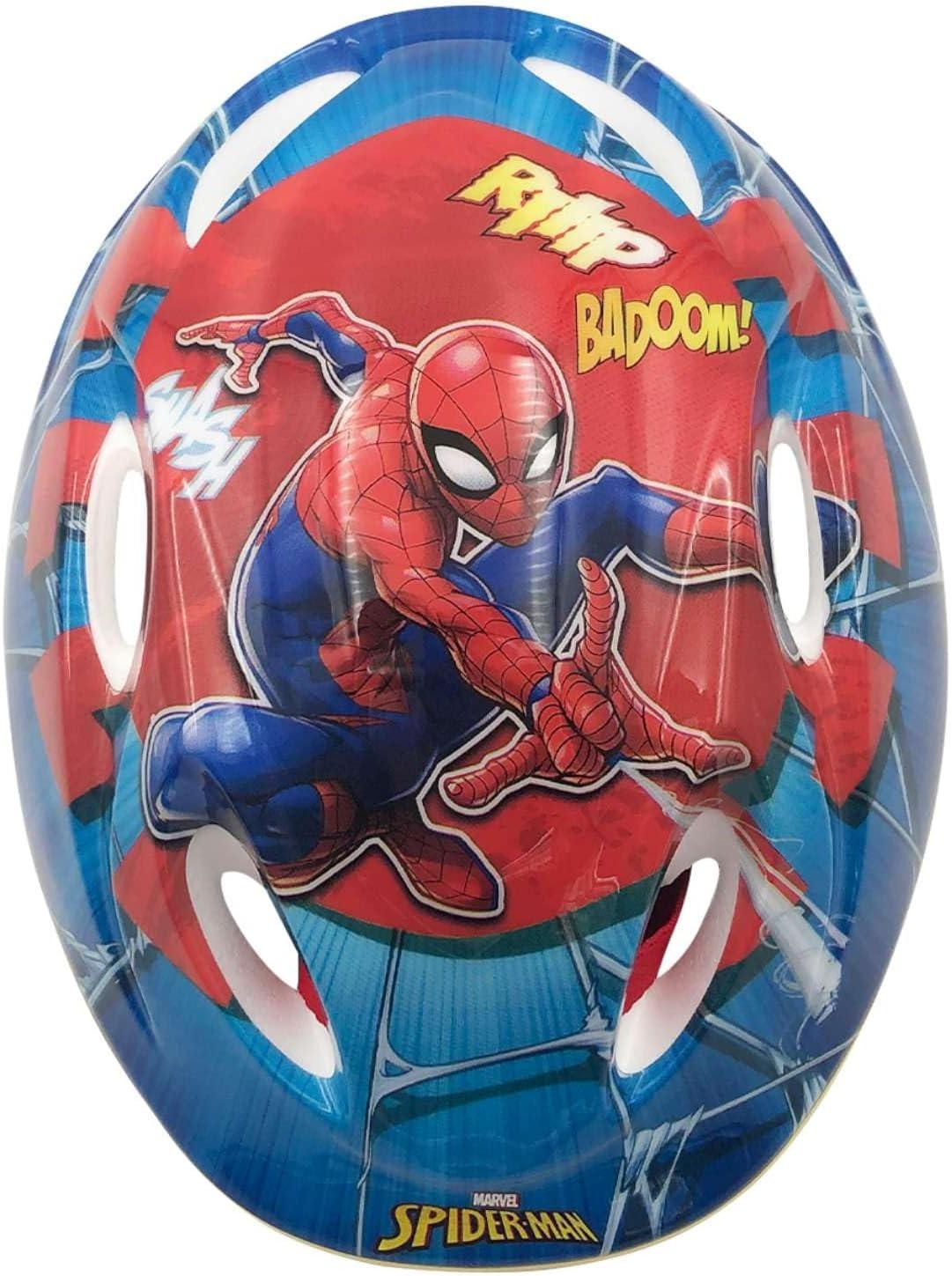 A.T.L.A.S. 12 inch Spiderman fiets met 2 remmen, decoratieve voorplaat, spatborden, behuizing en stabilisatoren + Spiderman-helm inbegrepen, rood zoals op de foto's