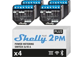 4x Slimme Relais Schakelaars met Stroommeting - 16A WiFi Bluetooth