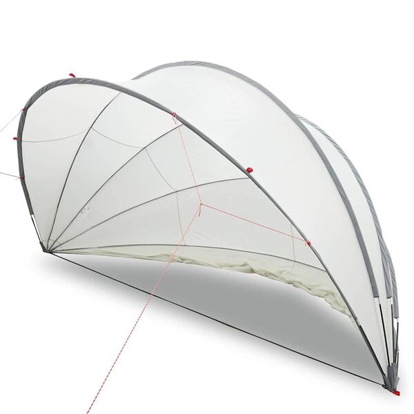 vidaXL Pooldome Grijs en Oranje 430 x 430 x 210 cm