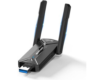NEWFAST BE6500 WiFi Adapter voor PC Tri-band Wi-Fi7 WLAN Stick met High Gain Antenne Ondersteunt Windows 11/10