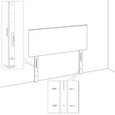 Hoofdbord 90x5x78/88 cm Donkergrijs Stof - 77% Korting!