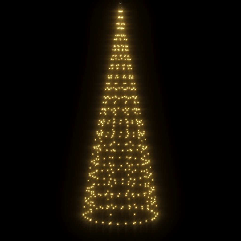 Kerstboom vlaggenmast met 550 LED's - 300cm Warm Wit - 79% Korting