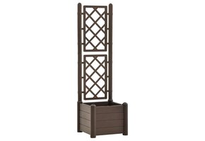 Plantenbak met latwerk 43x43x142cm Mokka - 41% Korting