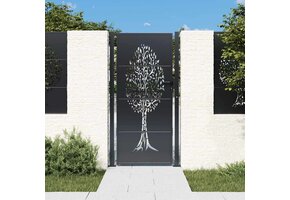vidaXL Poort 105x180cm Staal Antraciet - 30% Korting
