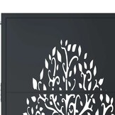 vidaXL Poort 105x180 cm met boomontwerp staal antracietkleurig