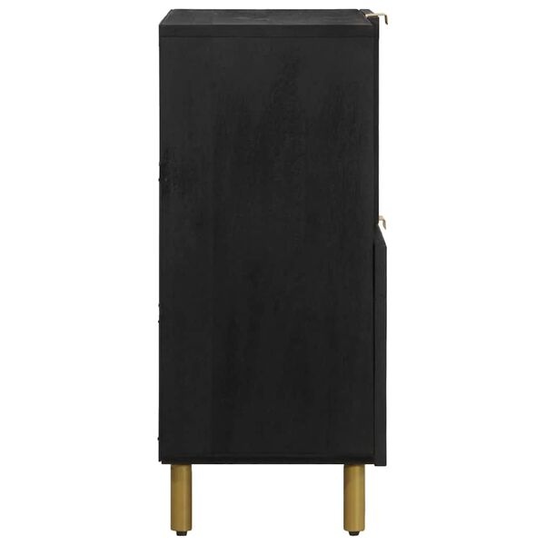vidaXL Dressoir 80x33x75 cm bewerkt hout zwart