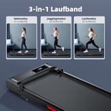 Quekuane Opvouwbare Loopband Zwart - Compacte Wandelpad voor Thuis en Kantoor - 6 km/u