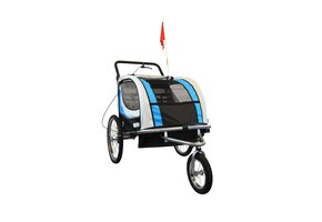 Blauwe Fietskar voor Kinderen (18m-7jr) | Schokdempers | Opvouwbaar | 35% Korting