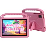 Kindertablet, 10 inch Android 14-tablet voor kinderen met beschermhoes, CWOWDEFU Kids Pad heeft 8 GB RAM, 128 GB ROM (tot 1 TB bruikbaar), WiFi 6, Bluetooth 5.0, 6000 mAh, GPS