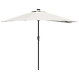 vidaXL Tuinsaal Half Zand 294 x 150 x 224 cm Stof