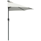 vidaXL Tuinsaal Half Zand 294 x 150 x 224 cm Stof