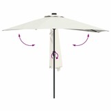 vidaXL Tuinsaal Half Zand 294 x 150 x 224 cm Stof
