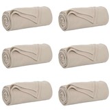 vidaXL Kleden 6 st Beige 170 x 130 cm 1.86 kg Fleece