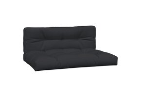 vidaXL Palletkussens 2-delig Zwart - 34% Korting!