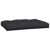 vidaXL Palletkussens 2 st stof zwart