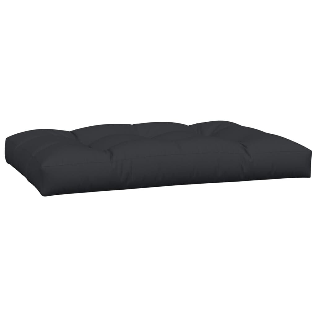 vidaXL Palletkussens 2 st stof zwart