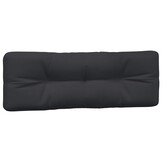 vidaXL Palletkussens 2 st stof zwart