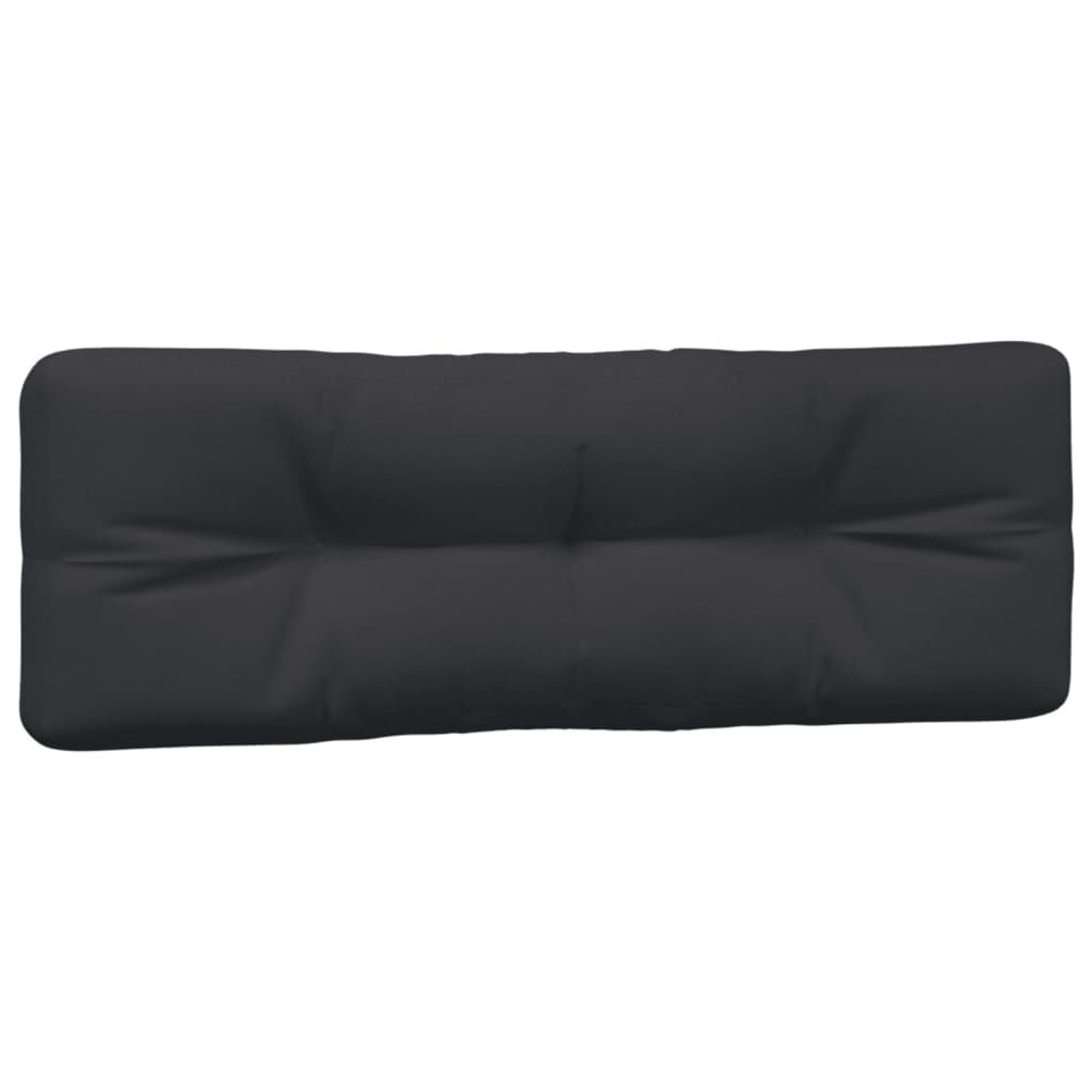 vidaXL Palletkussens 2 st stof zwart