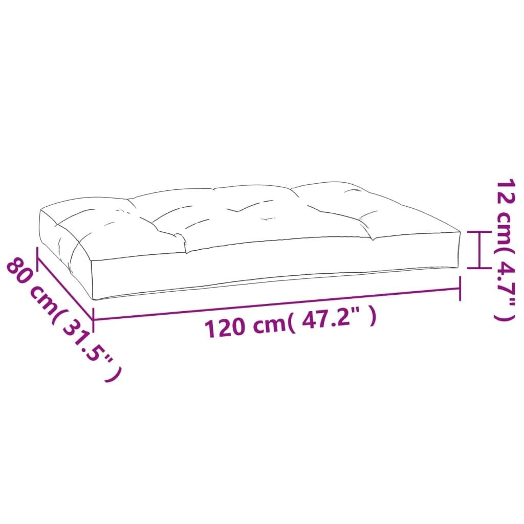 vidaXL Palletkussens 2 st stof zwart