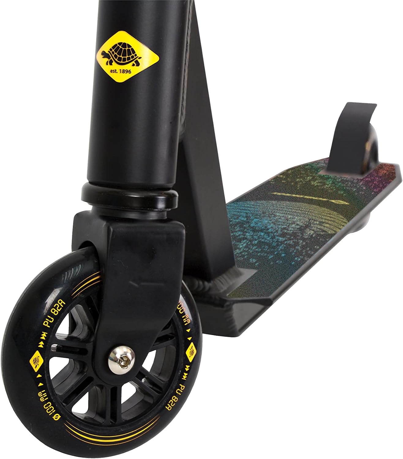 Schildkröt 360 Stuntstep van aluminium, hoogwaardig instapmodel voor de eerste trucs en stunts, 100 mm PU-wielen