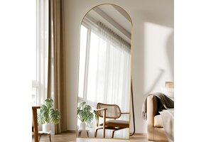 Boogspiegel Goudkleurig 170x57cm | Metaal | Veiligheidsglas | -29%