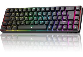 Duits QWERTZ Mechanisch Gaming Toetsenbord - RGB, Draadloos & Compact (28% Korting)