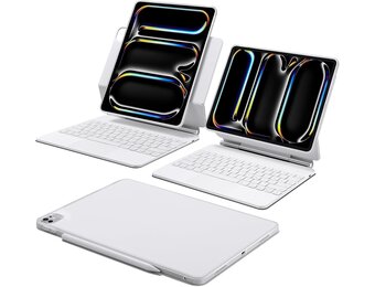 ESR iPad Pro 13 inch (2024) hoes met toetsenbord, toetsenbordhoes met verstelbare magnetische standaard, hoge/verhoogde modus voor iPad Air 13-toetsenbord, afneembare beschermhoes, Rebound 360-serie - Maat iPad Pro 13 (2024)