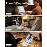 ESR iPad Pro 13 inch (2024) hoes met toetsenbord, toetsenbordhoes met verstelbare magnetische standaard, hoge/verhoogde modus voor iPad Air 13-toetsenbord, afneembare beschermhoes, Rebound 360-serie - Maat iPad Pro 13 (2024)