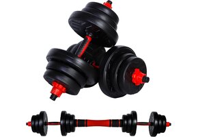 20kg Verstelbare Halters & Barbell Set 2-in-1 - 34% Korting