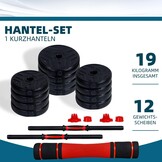 ZERRO 2-in-1 Verstelbare Halters Set - Professionele Dumbbell Met Aansluiten Van Stalen Buis Gewichten - 20 30 40kg - Maat 20kg