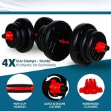 ZERRO 2-in-1 Verstelbare Halters Set - Professionele Dumbbell Met Aansluiten Van Stalen Buis Gewichten - 20 30 40kg - Maat 20kg