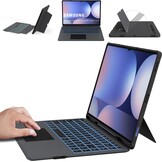 VANKEYPAD Beschermhoes met toetsenbord voor 14,6 inch Samsung Galaxy Tab S10 Ultra/S9 Ultra /S8 Ultra: 7 kleuren met achtergrondverlichting Toetsenbordhoes, Italiaans, QWERTY afneembaar toetsenbord