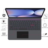 VANKEYPAD Beschermhoes met toetsenbord voor 14,6 inch Samsung Galaxy Tab S10 Ultra/S9 Ultra /S8 Ultra: 7 kleuren met achtergrondverlichting Toetsenbordhoes, Italiaans, QWERTY afneembaar toetsenbord