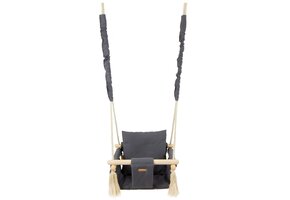 Babyschommel Grijs - Katoen & Hout - Max. 20kg | 34% Korting